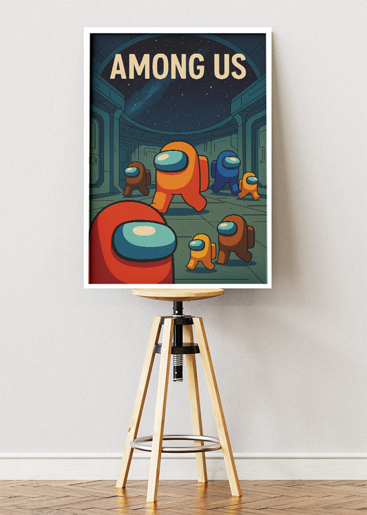 Among Us Wall Art – Cartoon Space Crew Gaming Poster & Canvas