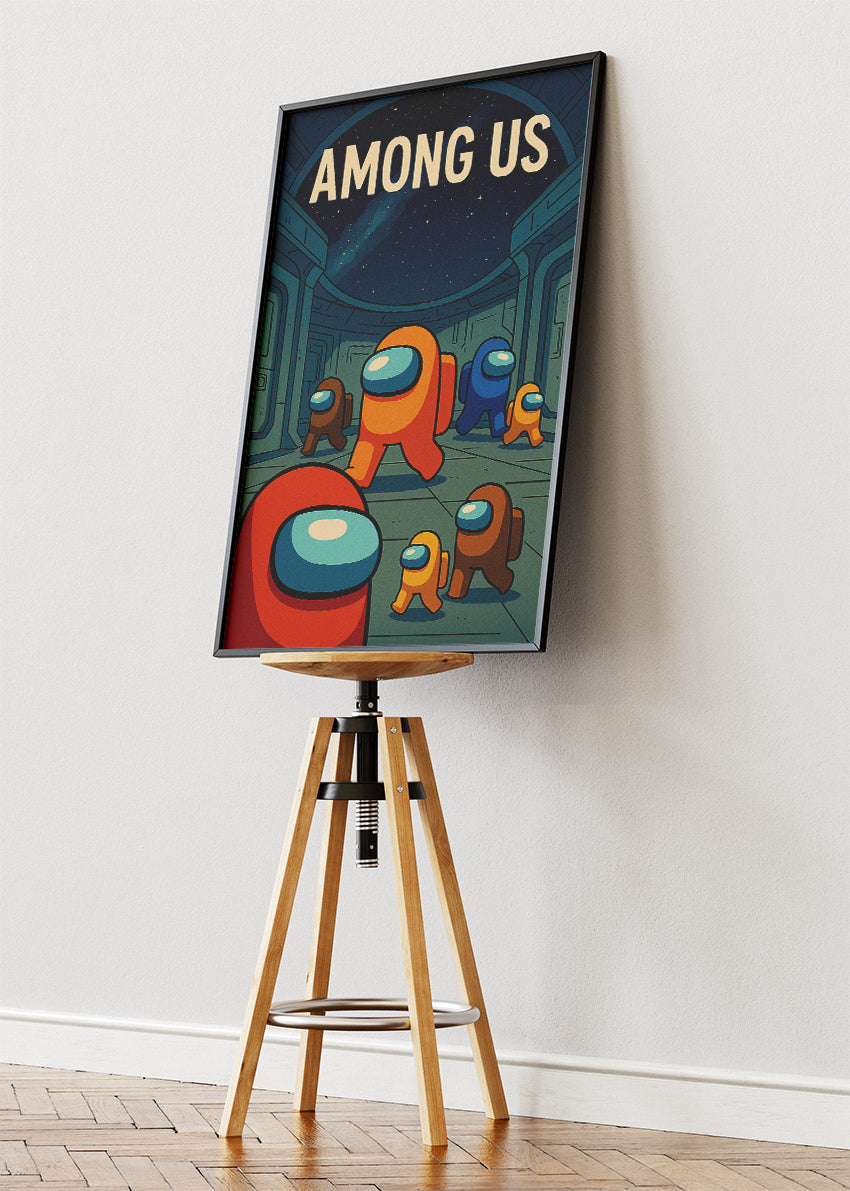 Among Us Wall Art – Cartoon Space Crew Gaming Poster & Canvas