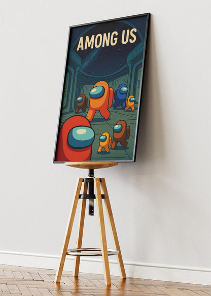 Among Us Wall Art – Cartoon Space Crew Gaming Poster & Canvas