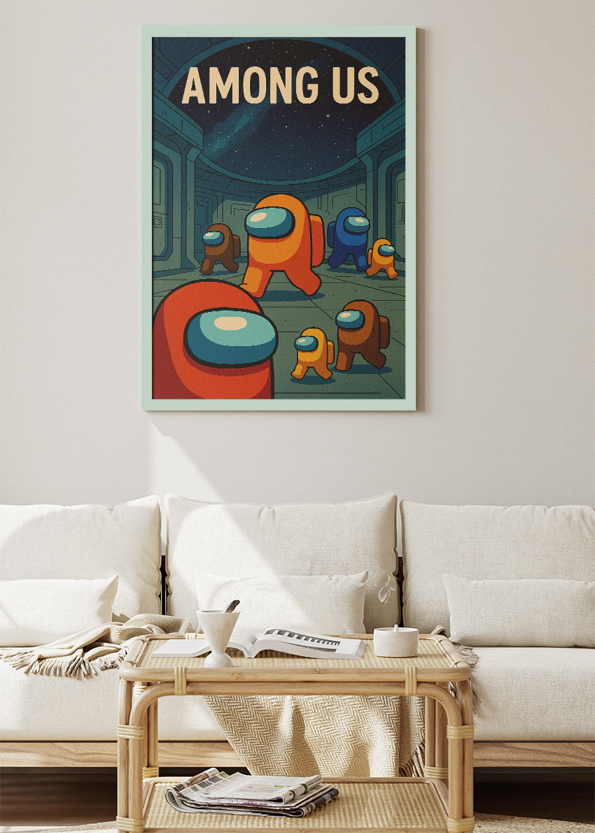 Among Us Wall Art – Cartoon Space Crew Gaming Poster & Canvas