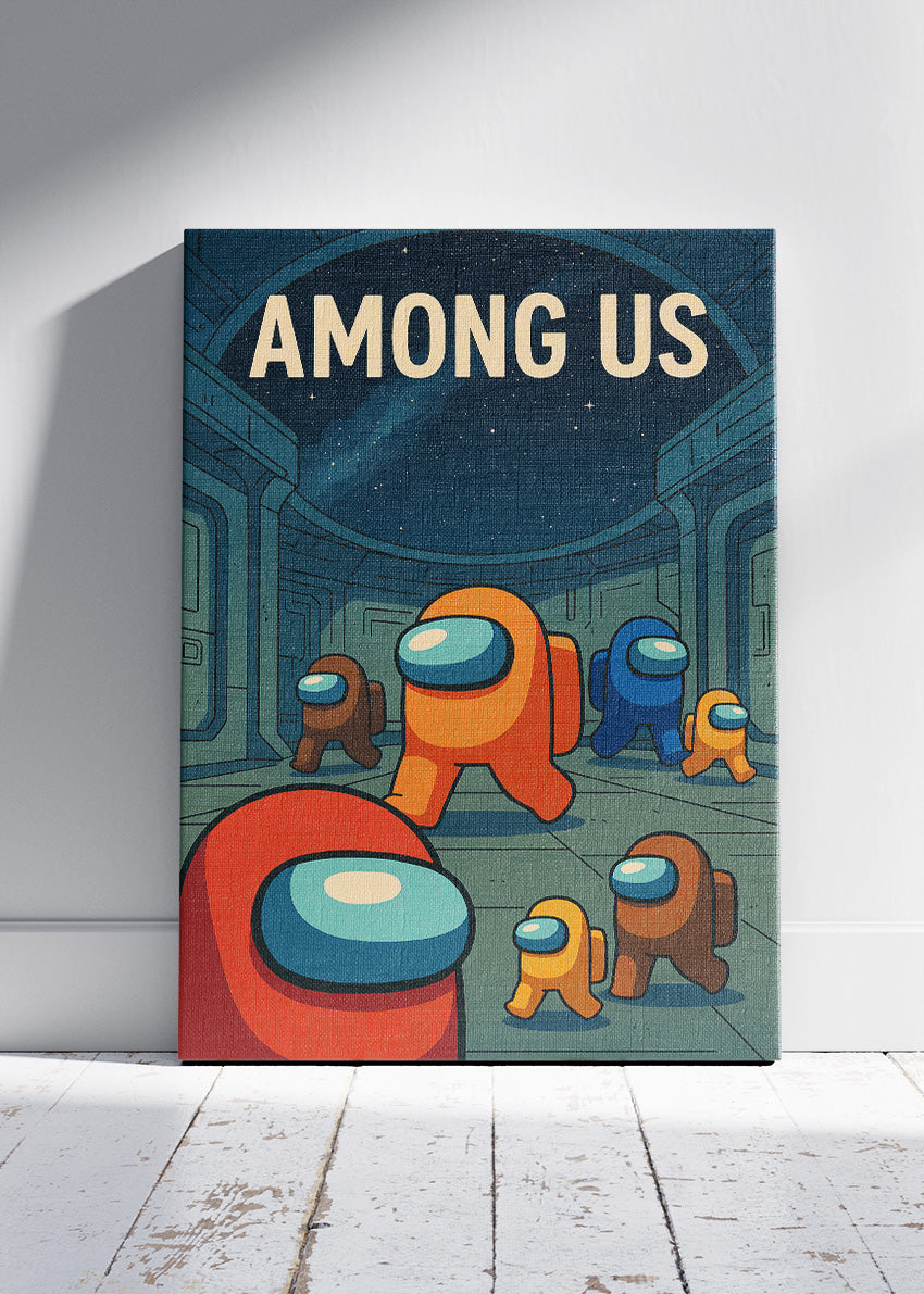 Among Us Wall Art – Cartoon Space Crew Gaming Poster & Canvas