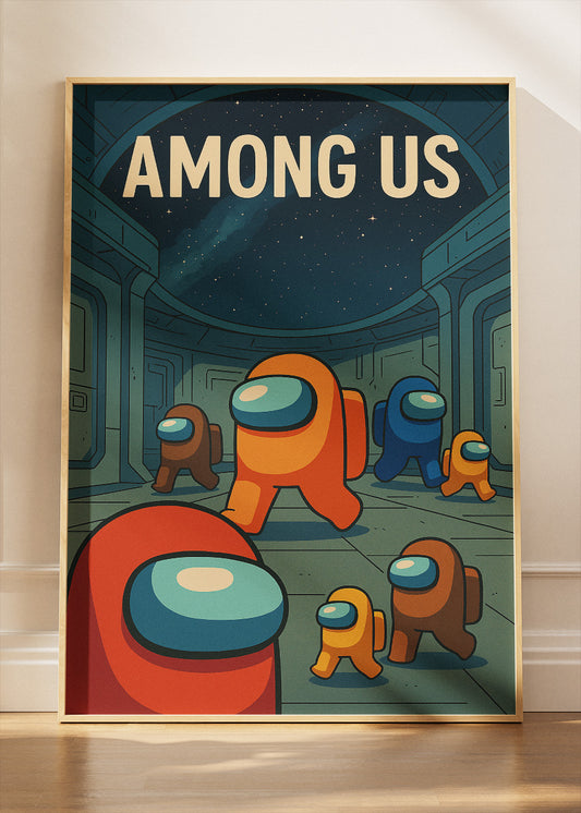 Among Us Wall Art – Cartoon Space Crew Gaming Poster & Canvas