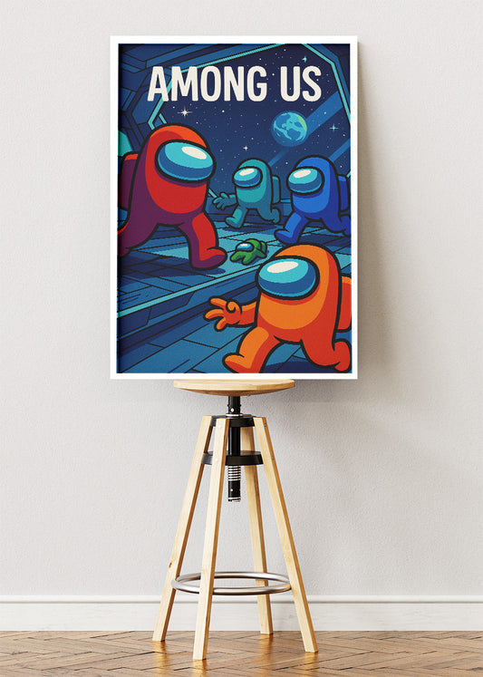 Among Us Wall Art – Fun Multiplayer Space Game Poster & Canvas