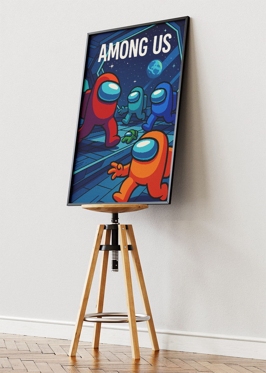 Among Us Wall Art – Fun Multiplayer Space Game Poster & Canvas