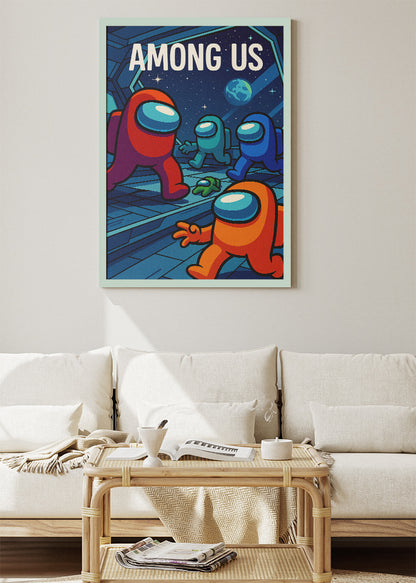 Among Us Wall Art – Fun Multiplayer Space Game Poster & Canvas