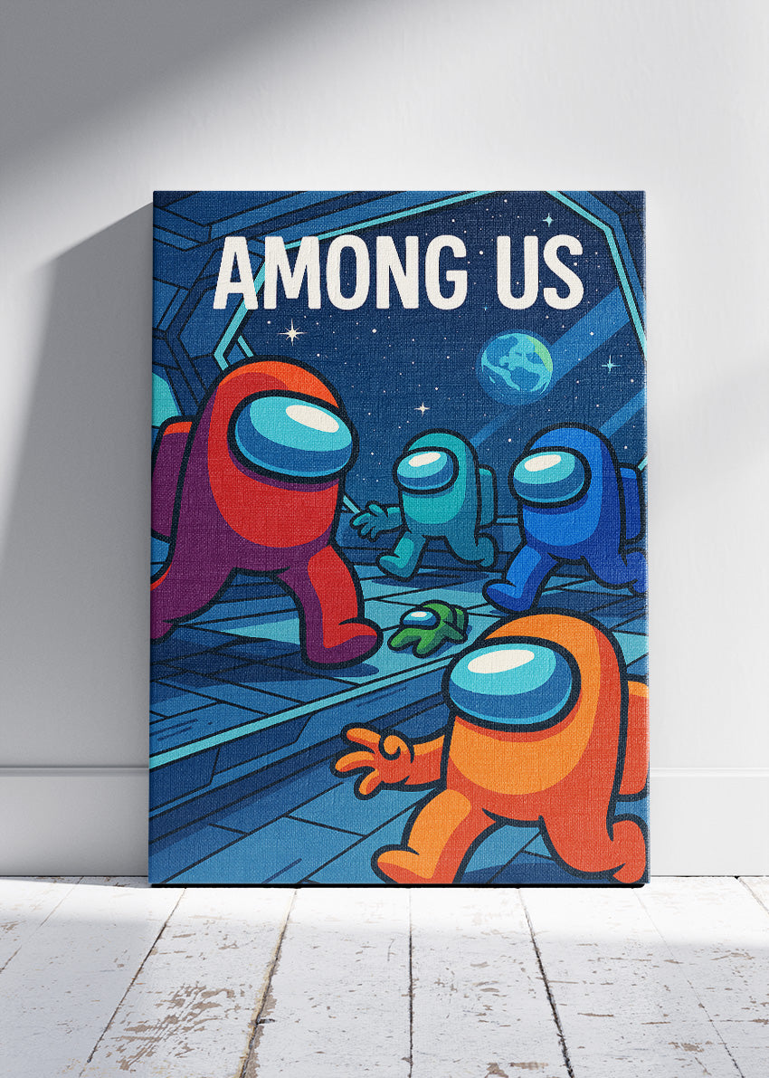Among Us Wall Art – Fun Multiplayer Space Game Poster & Canvas