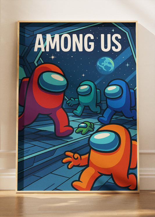 Among Us Wall Art – Fun Multiplayer Space Game Poster & Canvas