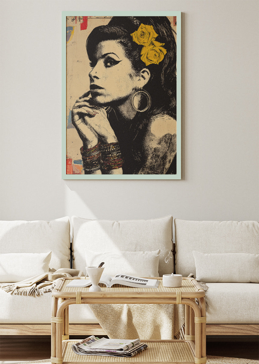 Amy Winehouse Portrait Wall Art Poster & Canvas