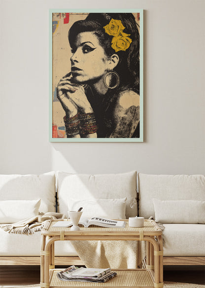 Amy Winehouse Portrait Wall Art Poster & Canvas