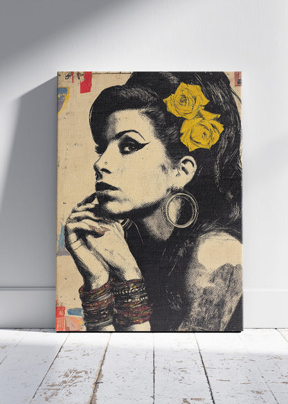 Amy Winehouse Portrait Wall Art Poster & Canvas