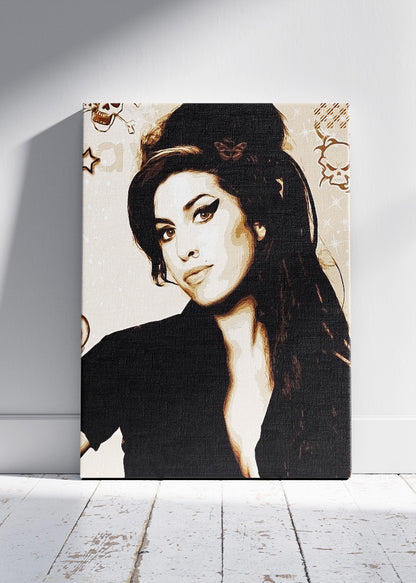 Amy Winehouse Vintage Portrait Wall Art Poster & Canvas Print