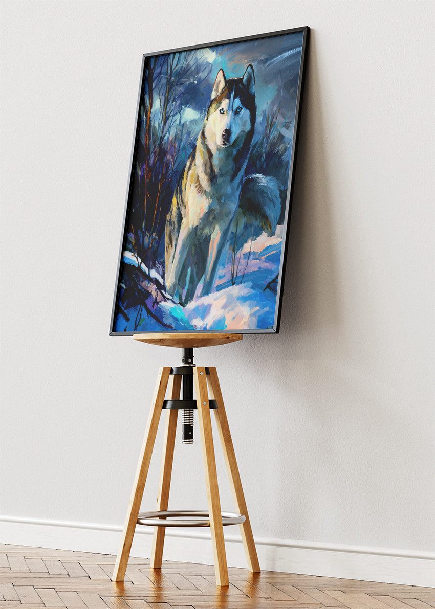 Arctic Spirit Wolf Canvas Print & Poster – Winter Wildlife Wall Art
