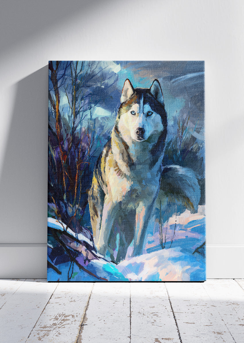 Arctic Spirit Wolf Canvas Print & Poster – Winter Wildlife Wall Art