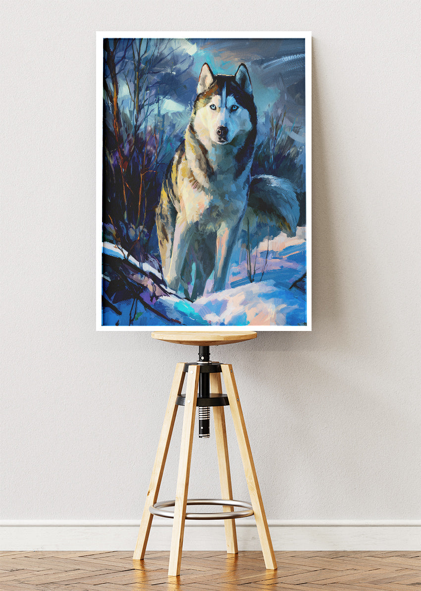 Arctic Spirit Wolf Canvas Print & Poster – Winter Wildlife Wall Art