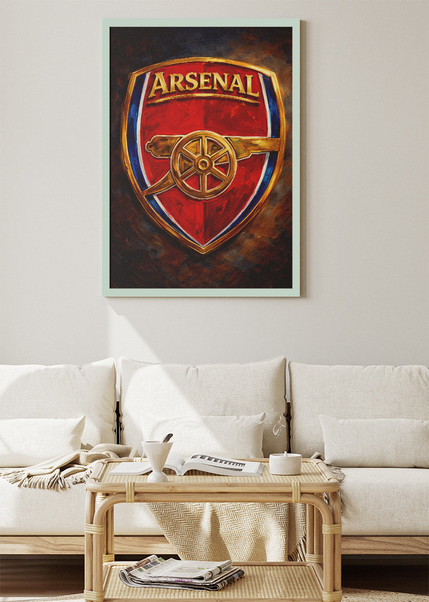 Arsenal FC Crest Poster Canvas & Print – AI PRINT LAB
