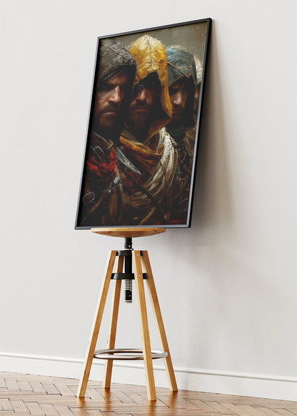Assassin Brotherhood Inspired Fantasy Gaming Wall Art Poster & Canvas