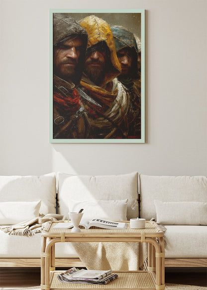 Assassin Brotherhood Inspired Fantasy Gaming Wall Art Poster & Canvas