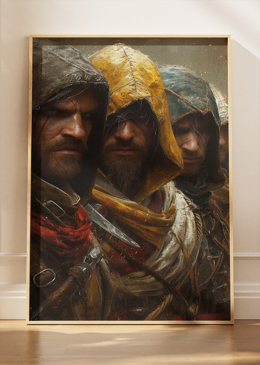 Assassin Brotherhood Inspired Fantasy Gaming Wall Art Poster & Canvas