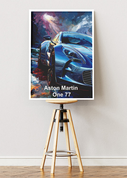 Aston Martin One-77 Supercar Poster & Canvas Art Print – Luxury Performance Wall Art