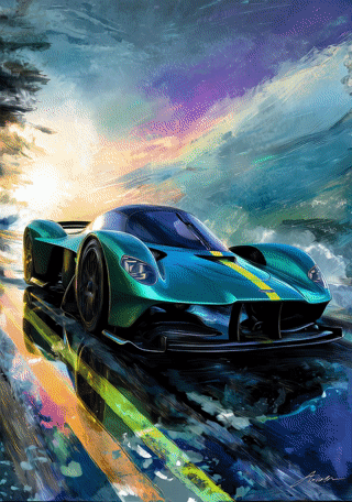 Aston Martin Valkyrie Hypercar Art Poster & Canvas Print – Cinematic Luxury Wall Art