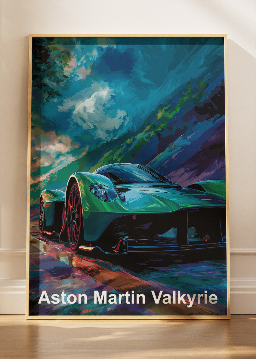 Aston Martin Valkyrie Hypercar Art Poster & Canvas Print – Dark Cinematic Performance Wall Art