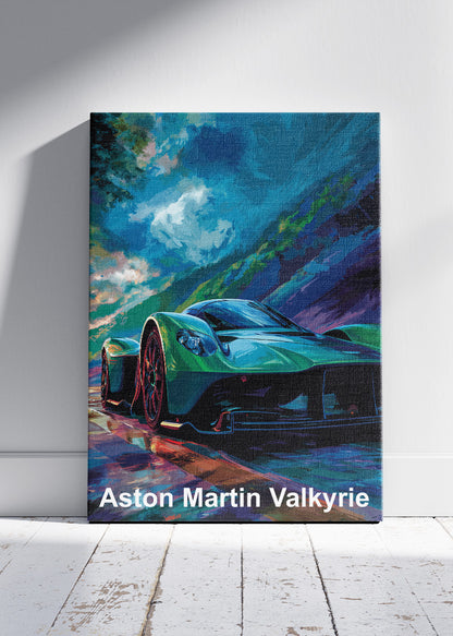 Aston Martin Valkyrie Hypercar Art Poster & Canvas Print – Dark Cinematic Performance Wall Art