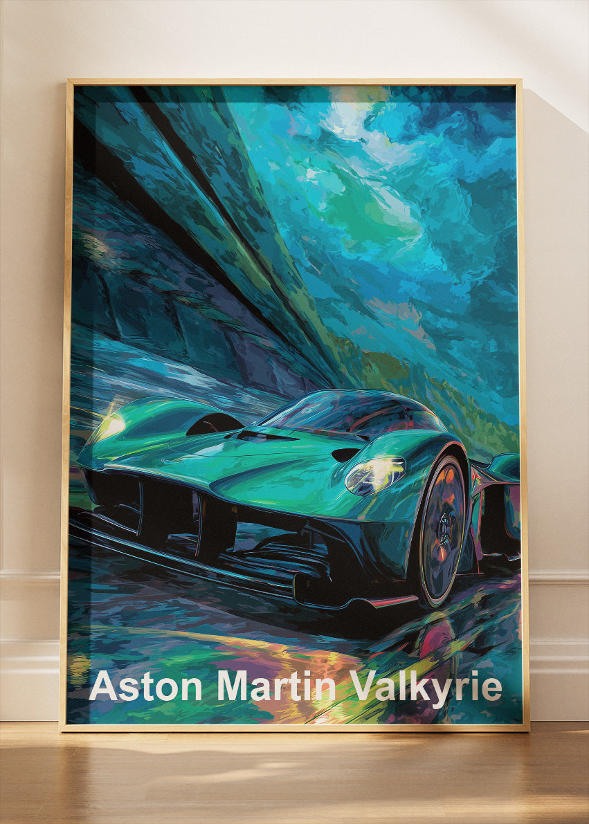 Aston Martin Valkyrie Hypercar Art Poster & Canvas Print – Futuristic Performance Wall Art