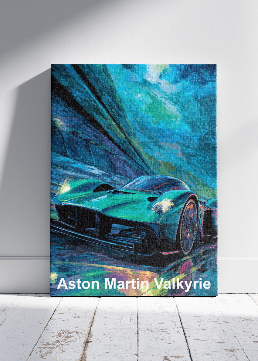 Aston Martin Valkyrie Hypercar Art Poster & Canvas Print – Futuristic Performance Wall Art