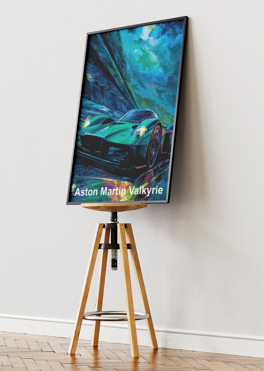 Aston Martin Valkyrie Hypercar Art Poster & Canvas Print – Futuristic Performance Wall Art