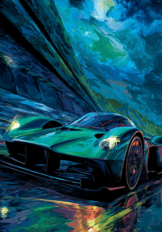 Aston Martin Valkyrie Hypercar Art Poster & Canvas Print – Futuristic Performance Wall Art