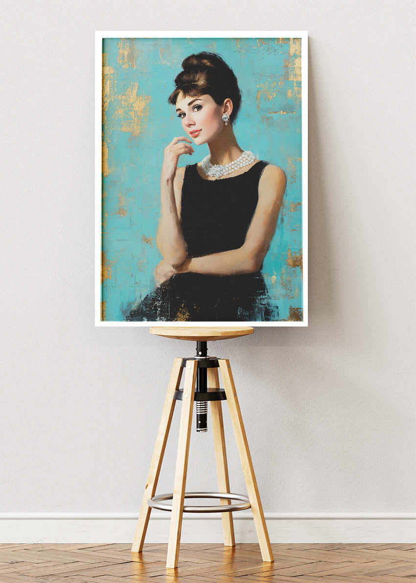 Audrey Hepburn Classic Elegance Wall Art Poster & Canvas Print