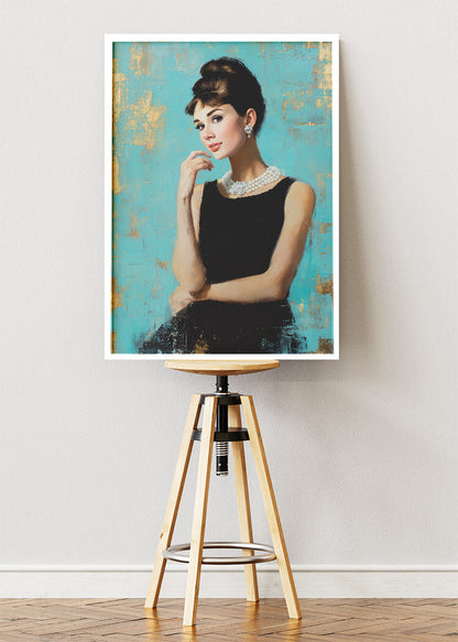 Audrey Hepburn Classic Elegance Wall Art Poster & Canvas Print