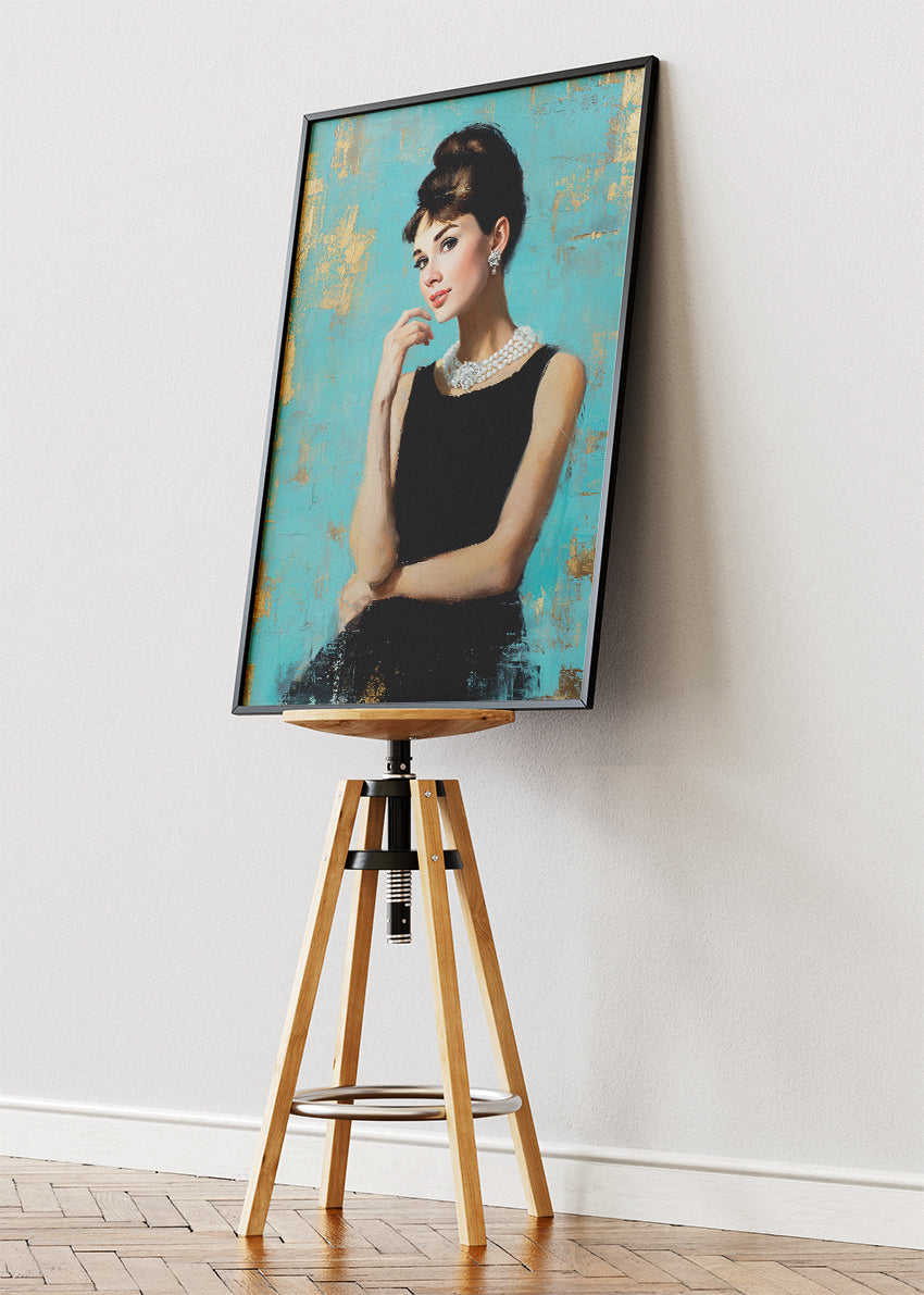 Audrey Hepburn Classic Elegance Wall Art Poster & Canvas Print
