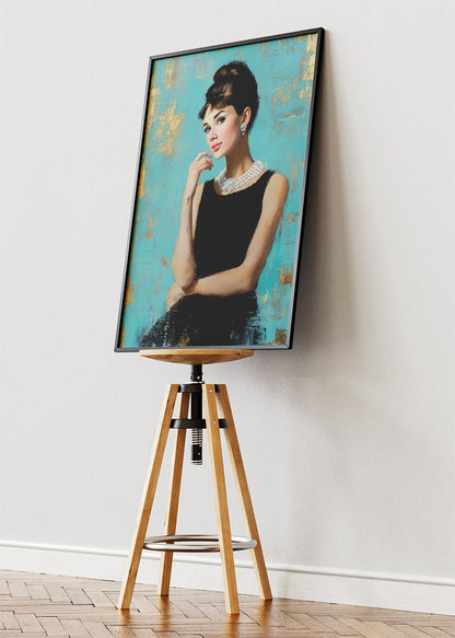 Audrey Hepburn Classic Elegance Wall Art Poster & Canvas Print