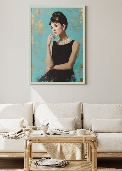 Audrey Hepburn Classic Elegance Wall Art Poster & Canvas Print