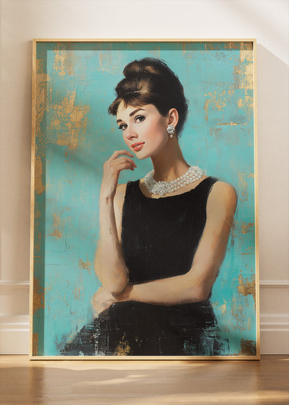 Audrey Hepburn Classic Elegance Wall Art Poster & Canvas Print