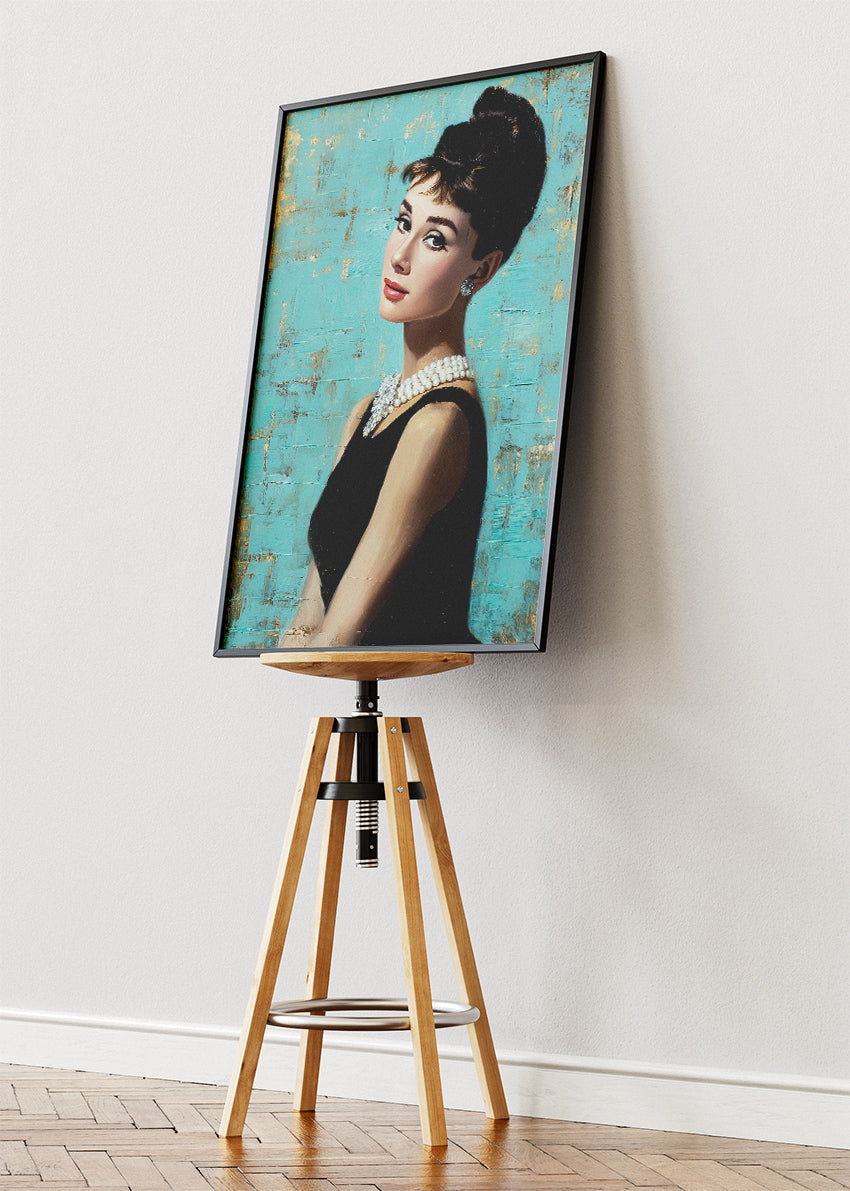 Audrey Hepburn Classic Portrait Wall Art Poster & Canvas