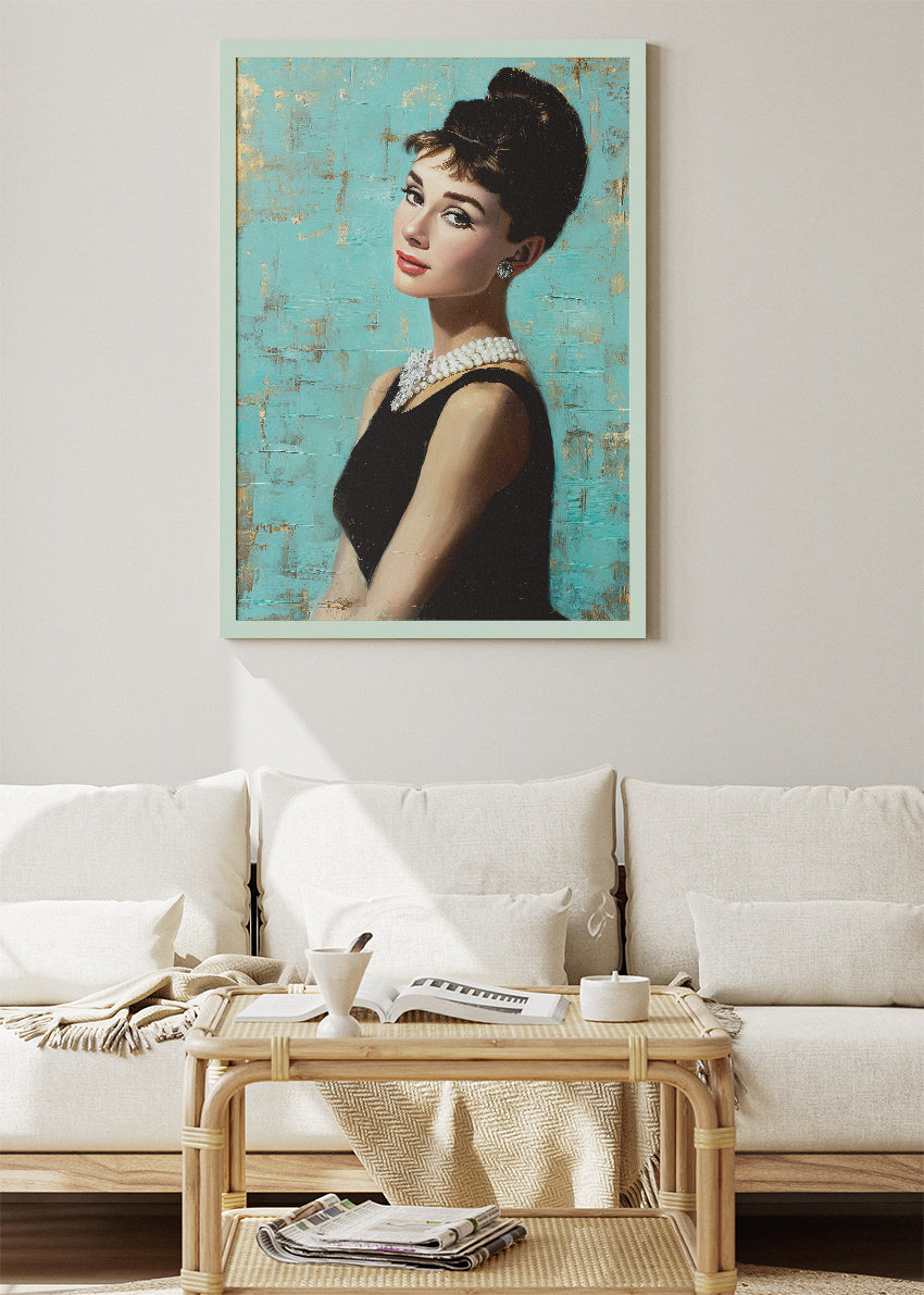 Audrey Hepburn Classic Portrait Wall Art Poster & Canvas