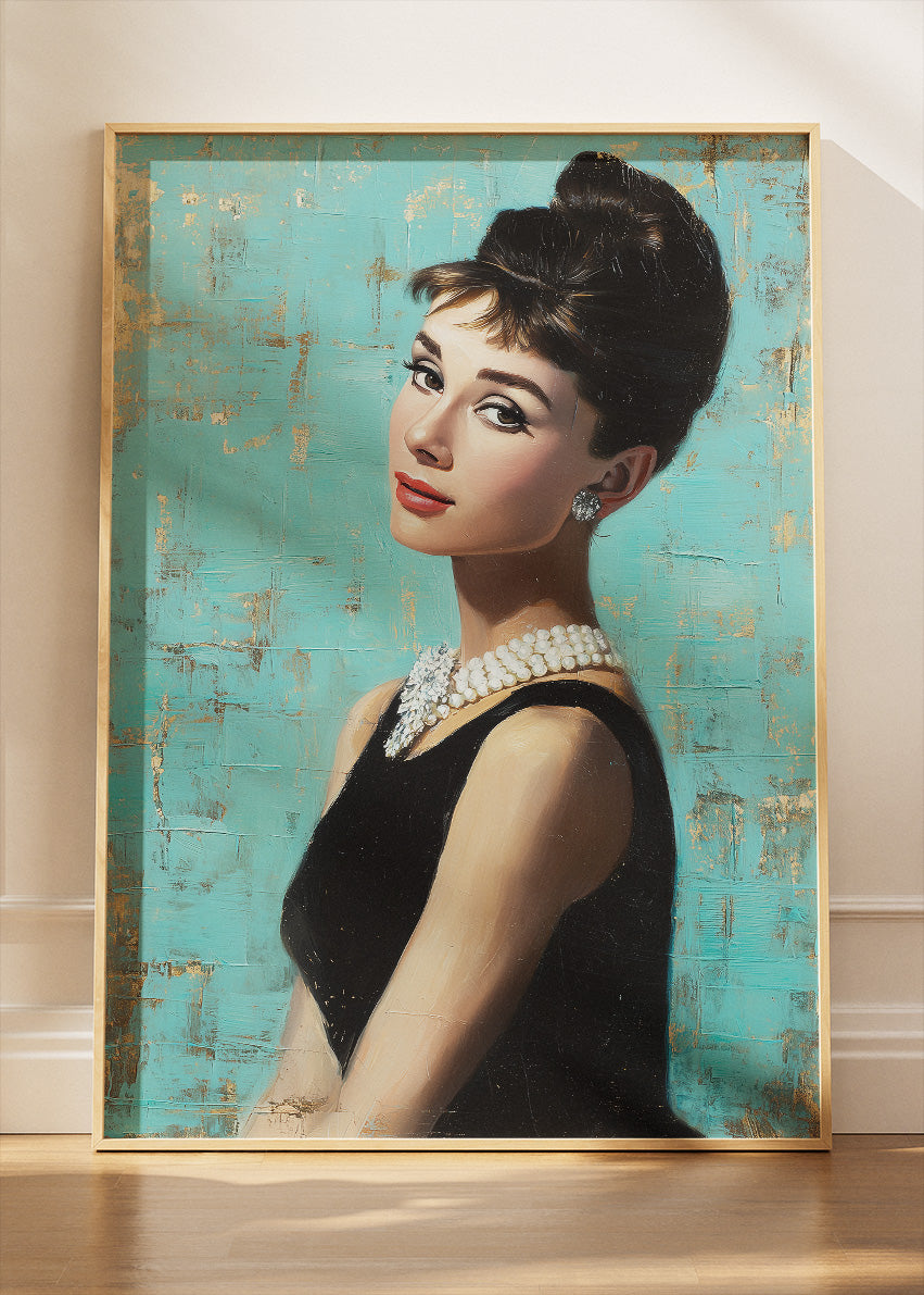 Audrey Hepburn Classic Portrait Wall Art Poster & Canvas