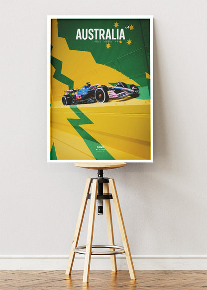 Australia Grand Prix Formula 1 Alpine Poster Canvas & Print – AI PRINT LAB