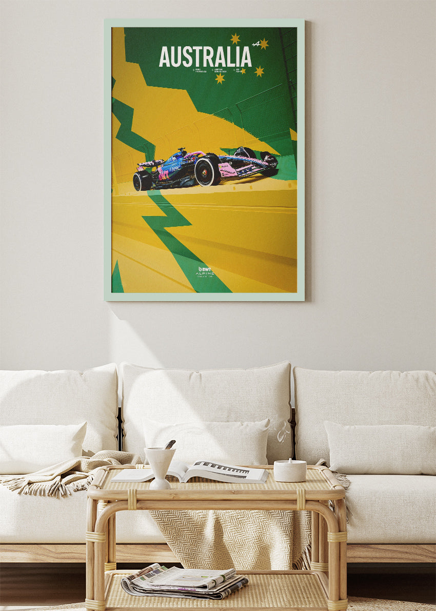 Australia Grand Prix Formula 1 Alpine Poster Canvas & Print – AI PRINT LAB