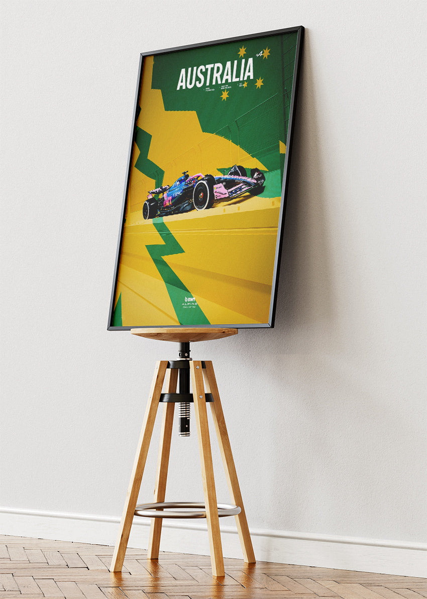 Australia Grand Prix Formula 1 Alpine Poster Canvas & Print – AI PRINT LAB