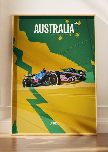 Australia Grand Prix Formula 1 Alpine Poster Canvas & Print – AI PRINT LAB
