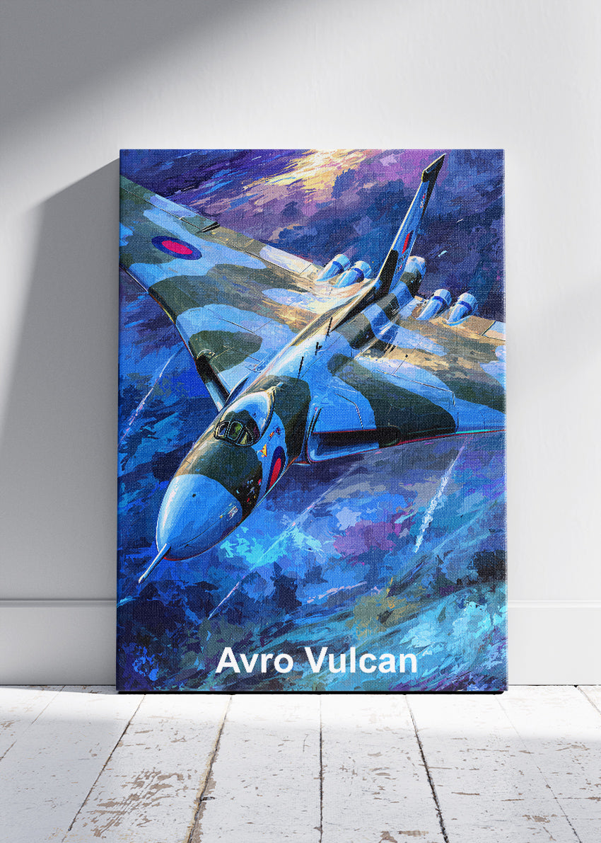 Avro Vulcan Canvas Print – Classic RAF Delta-Wing Jet Bomber Art