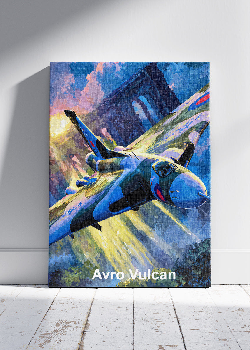 Avro Vulcan Canvas Print – RAF Delta-Wing Bomber Aviation Art