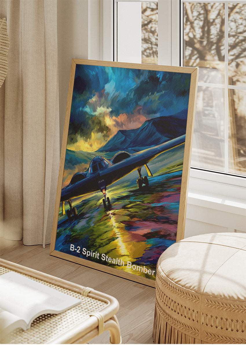 B-2 Spirit Stealth Bomber Canvas Print – Dramatic Aviation Wall Art