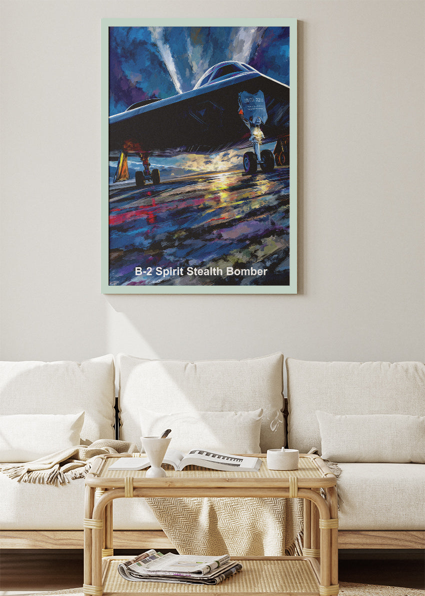 B-2 Spirit Stealth Bomber Canvas Print – Modern Aviation Military Art