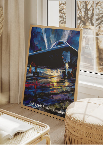 B-2 Spirit Stealth Bomber Canvas Print – Modern Aviation Military Art