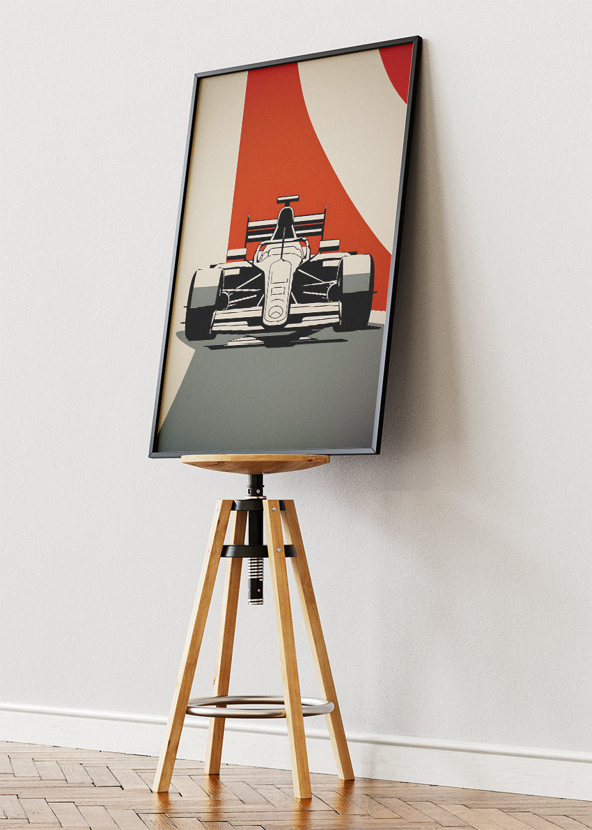 Minimalist Formula 1 Racing Poster & Canvas | Modern F1 Wall Art Print