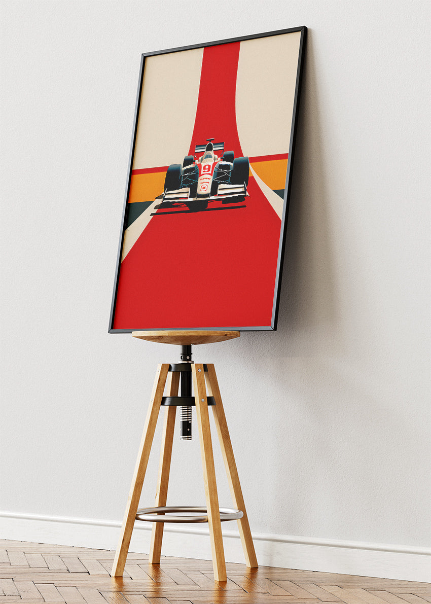 Formula 1 Minimalist Racing Poster & Canvas | Modern F1 Wall Art